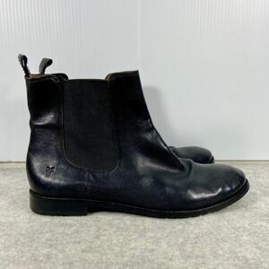 Frye Anna Black Leather Chelsea Ankle Boots 3479259 Womens 9M‎